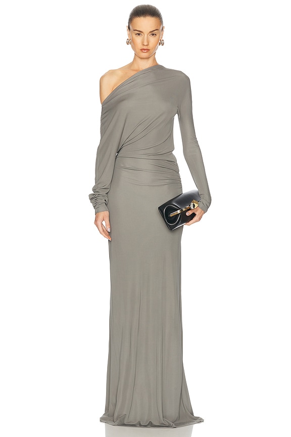 TOM FORD Off Shoulder Dress in Apple Green | FWRD