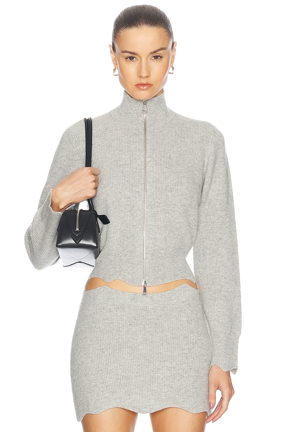AGOLDE Asta Zip Sweatshirt in Drab | FWRD