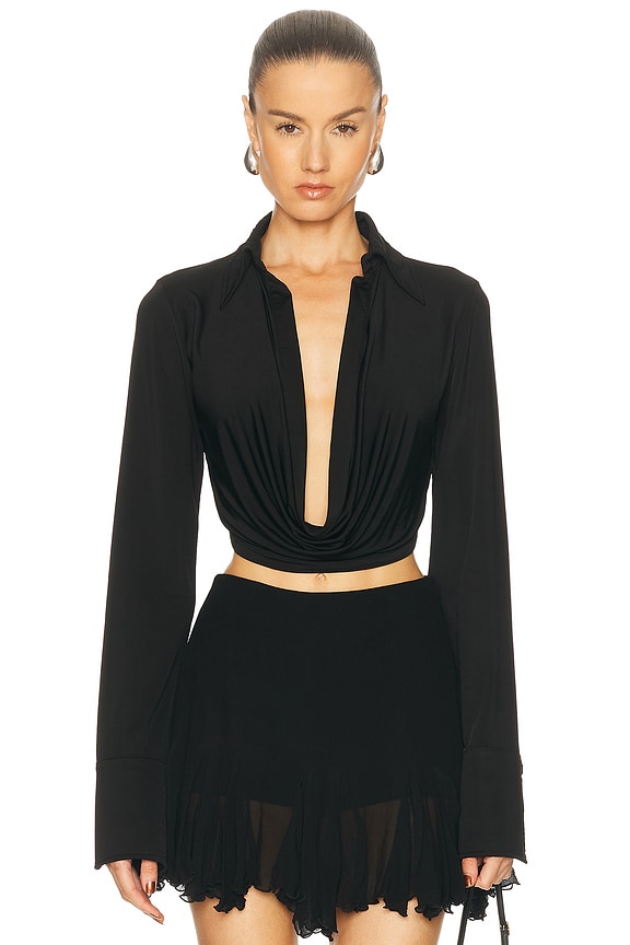 Dion Lee Cage Corset Blazer Top in Black | FWRD