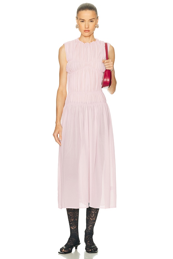 Aje Zorina Tie Midi Dress in Hot Pink | FWRD