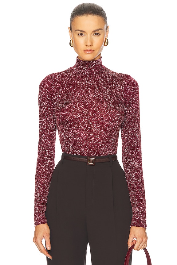 VERSACE La Greca Jacquard Top in Parade Red & Fuchsia | FWRD