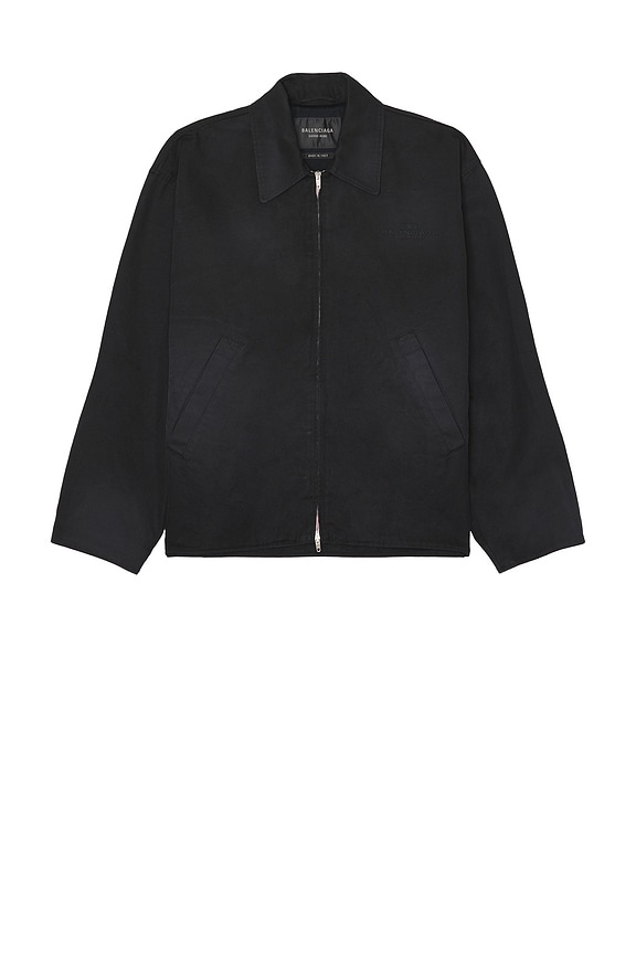BALENCIAGA Logo-Embroidered Leather Track Jacket | REVERSIBLE
