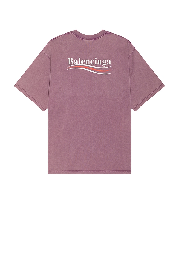 Balenciaga Large Fit T-Shirt in Fluo Pink & White | FWRD
