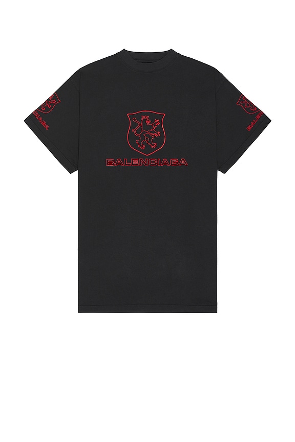 Balenciaga Oversized Soccer T Shirt in Black & White | FWRD Balenciaga Oversized Soccer T Shirt in Black & White | FWRD