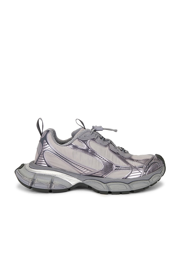 Balenciaga Stapler Sneakers in Grey, Silver, Black, & White | FWRD