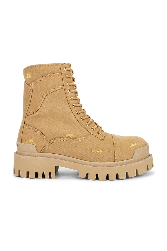 YEEZY Season 4 Suede Combat Boots in Sand | FWRD