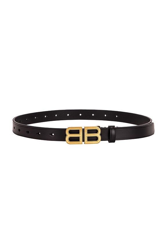 Men's Bb Signature Belt Bb Monogram Coated Canvas in Black