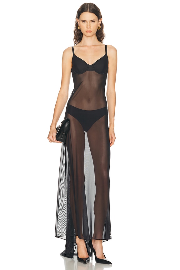 Staud Trinity Silk Dress in Earth | FWRD