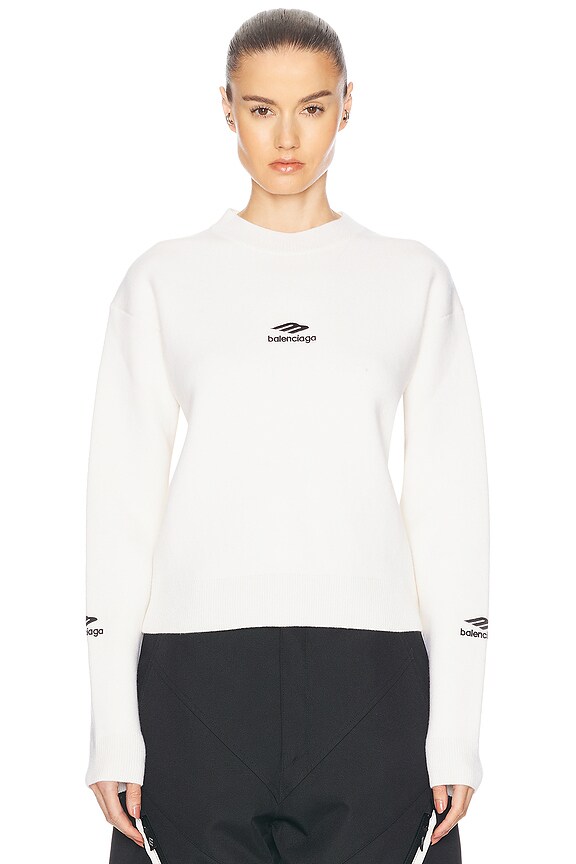 Sporty & Rich Athletic Society Crewneck Sweater in White | FWRD Sporty & Rich Athletic Society Crewneck Sweater in White | FWRD