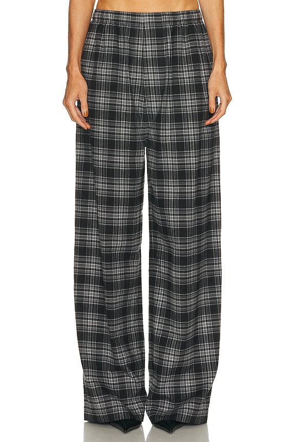 Miu Miu Logo Band Tailored Pant in Ardesia | FWRD