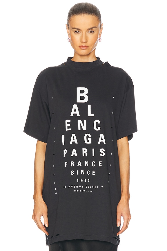 Balenciaga Small Fit T-shirt in Washed Black | FWRD