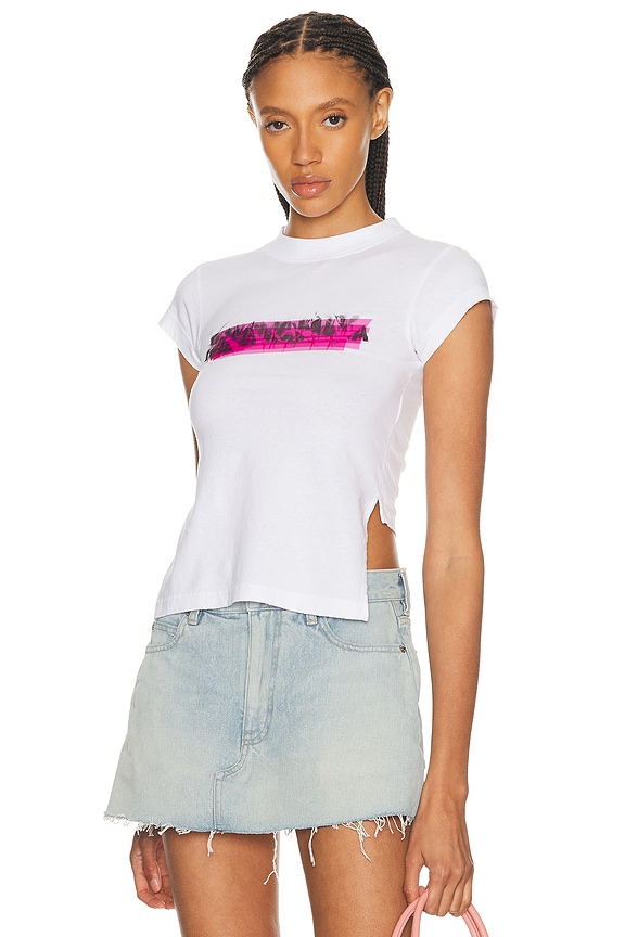 Amiri Vintage Cropped Tiger Terry Tee in Green | FWRD