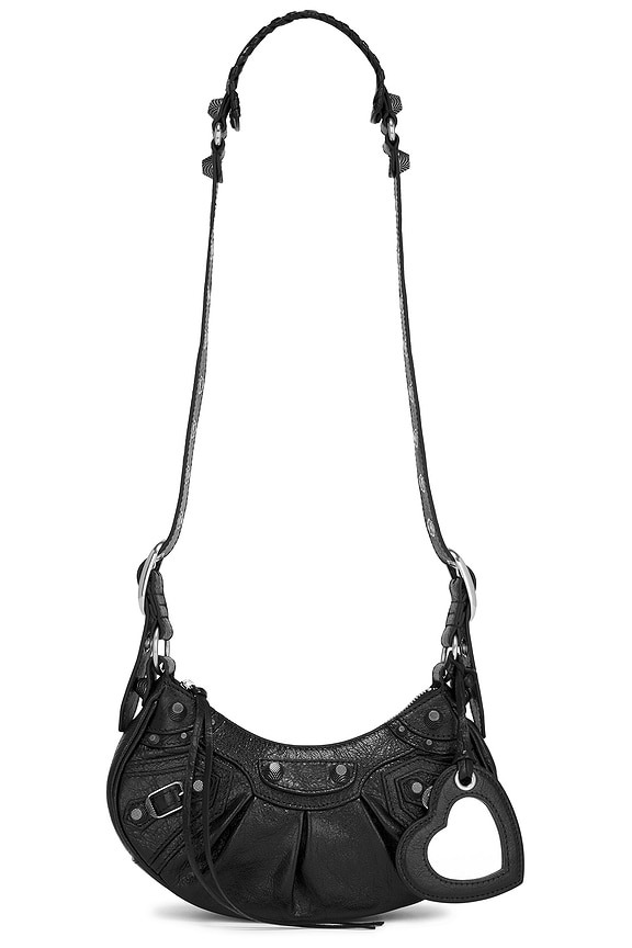 TOMFORD シャイニー スタンプ エンボス ウォリス ミニ バッグ TOM FORD Wallis Mini $2850 Black Smooth Leather Crossbody