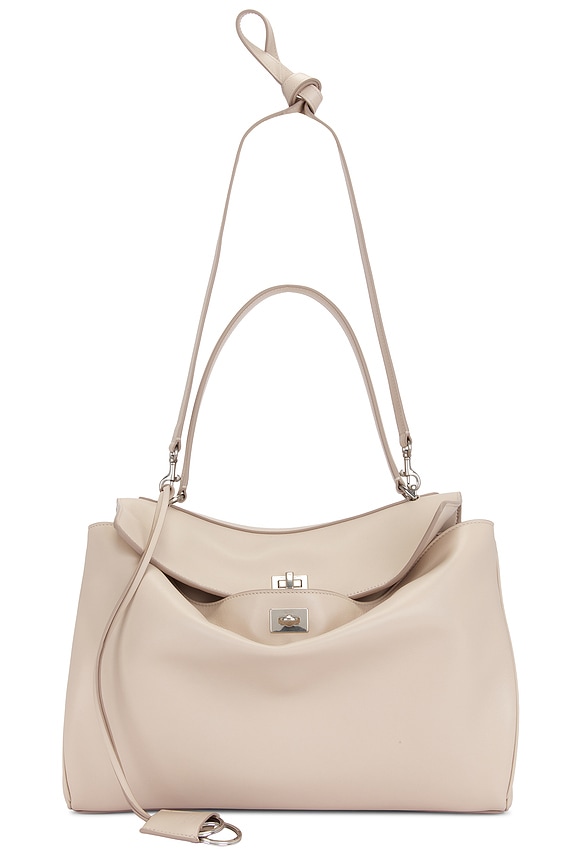 The Row Medium North South Park Tote Bag in Ivory PLD | FWRD The Row Medium North South Park Tote Bag in Ivory PLD | FWRD