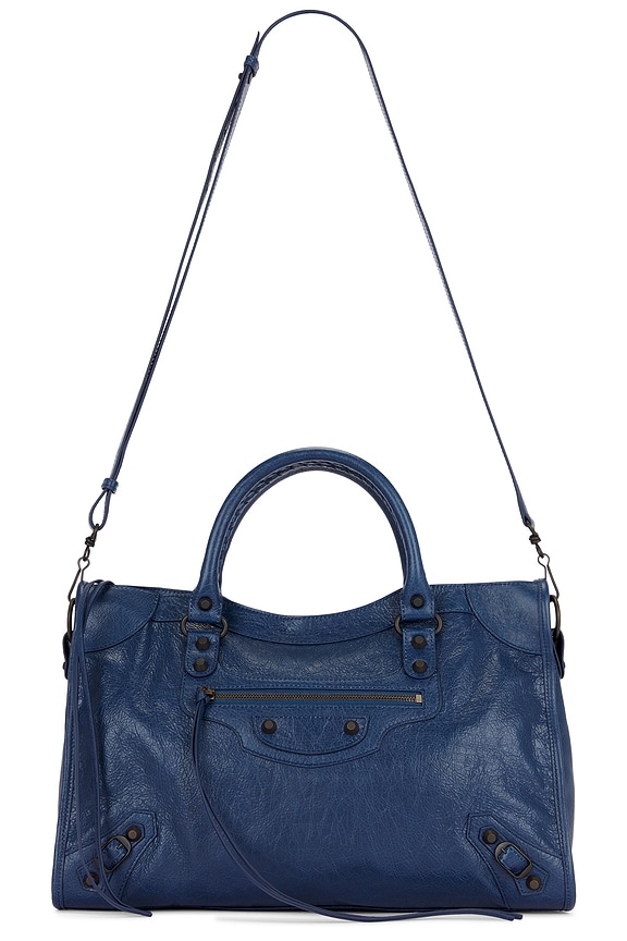 Balenciaga Geneve Large Hobo Shoulder Bag in Midnight Blue