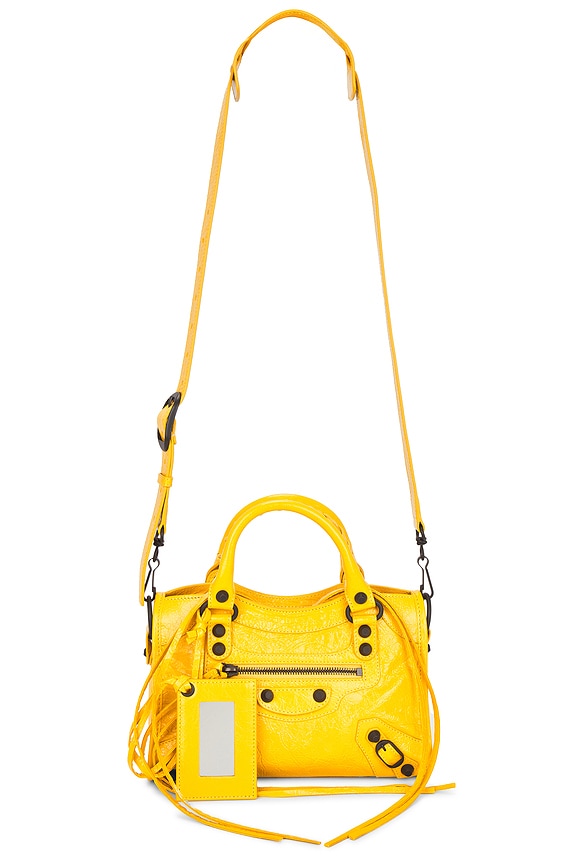 Bottega Veneta Trio Pouch On Strap in Sunburst & Gold | FWRD