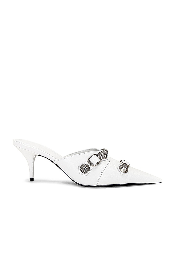 Jimmy Choo Didi 45 Metal Leather Slingback Pump in Silver | FWRD