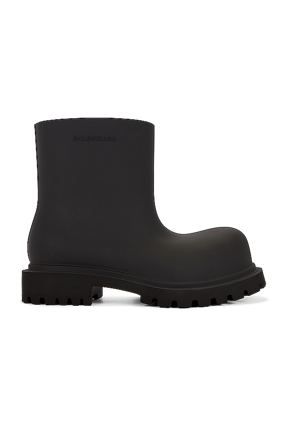 Balenciaga Trooped Rubber Boots in Black | FWRD