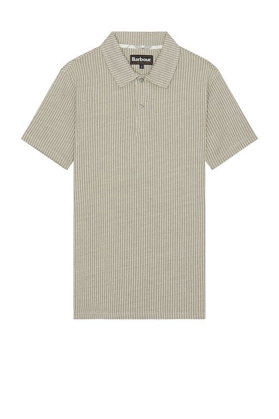 WACKO MARIA Striped Knit Polo Shirt in Black | FWRD