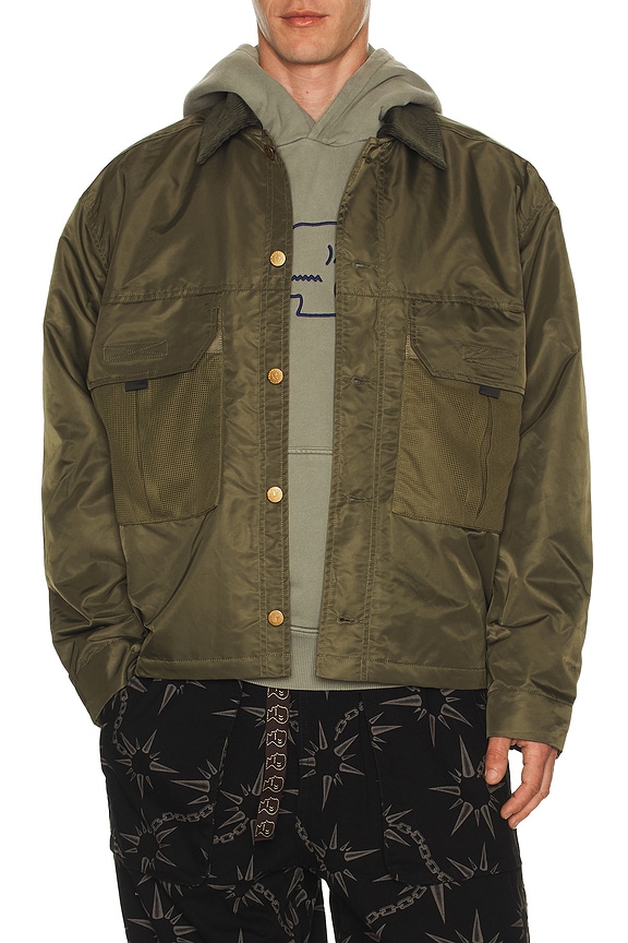 The North Face Men's GTX Mountain Jacket in Moss Green & TNF Black