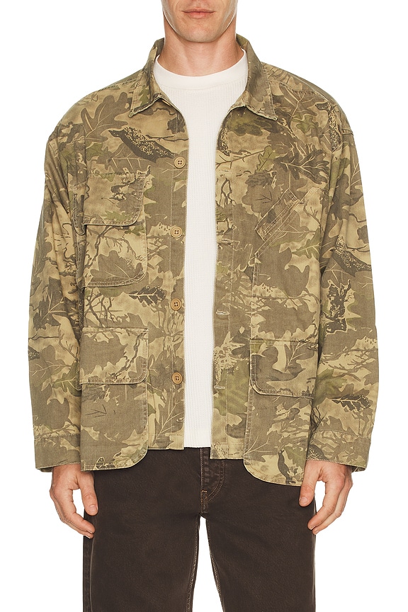 Amiri Reversible Denim Bomber Jacket in Indigo & Green | FWRD