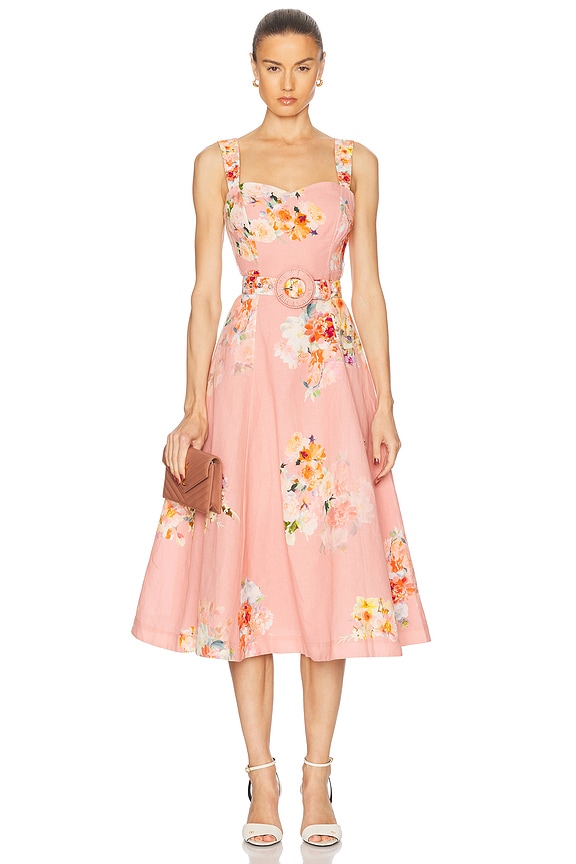 Zimmermann Wonderland Halter Dress in Poppy Ivory Print | FWRD