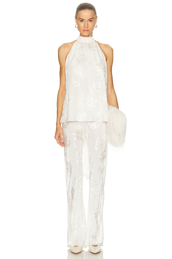 Tie Neck Top in Ivory