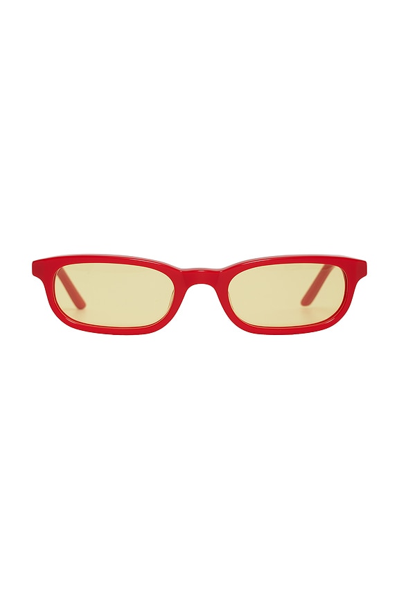 BRU Eyewear Flossie Wayfarer Sunglasses in Cedar | FWRD display picture 3