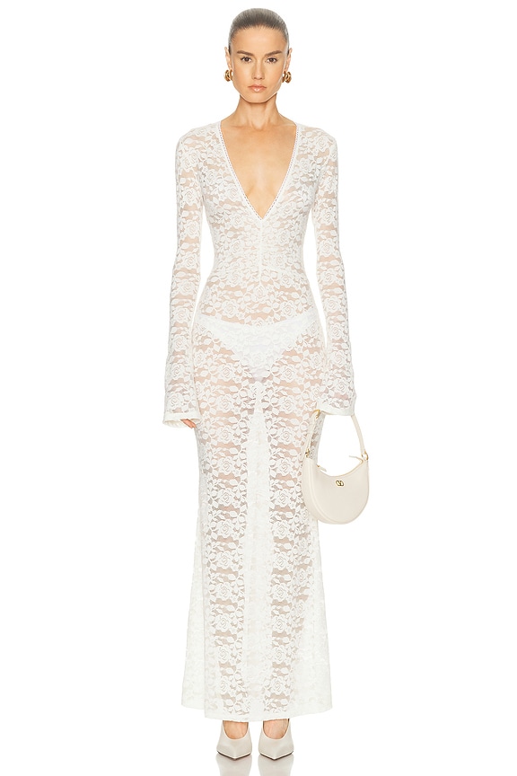 white christmas dresses Sun Kissed Crochet Maxi Dress main image 0