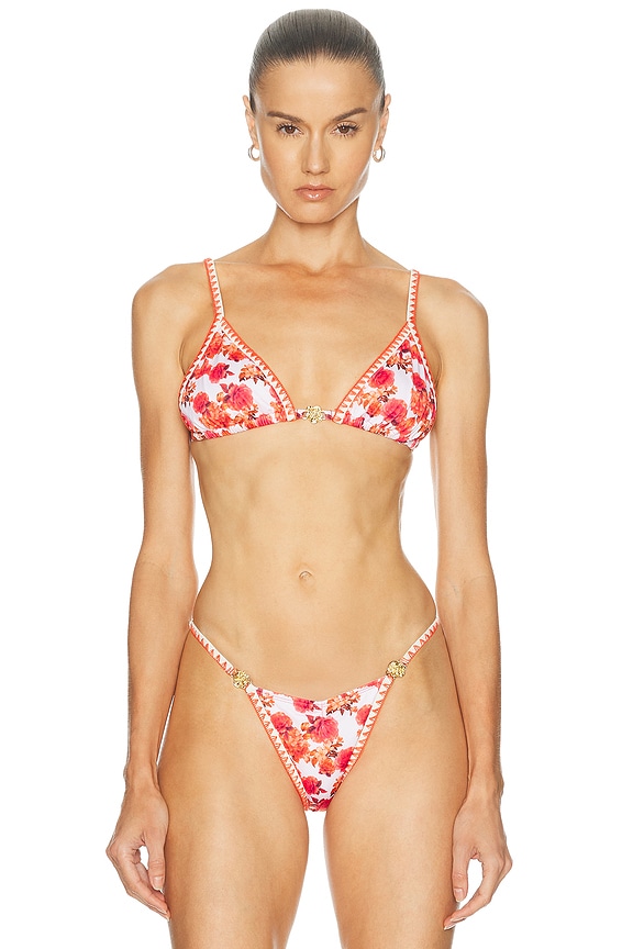 Dolce & Gabbana Logo Bikini Set in Bright Red | FWRD