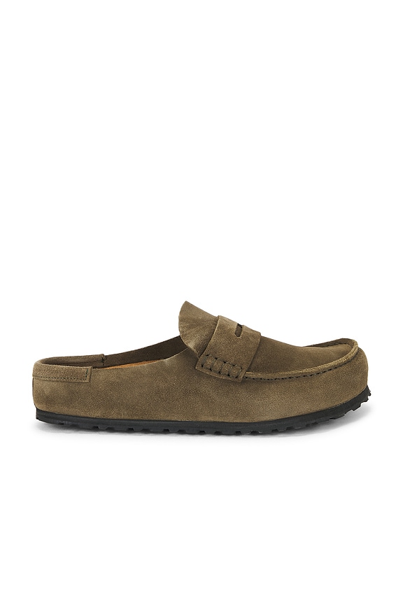 BIRKENSTOCK Naples Wrapped Bold Grip Loafer in Taupe | FWRD