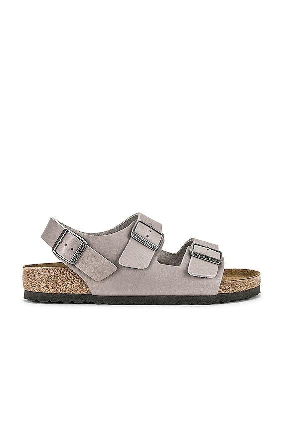 BIRKENSTOCK Kyoto Shearling in Stone Coin & Natural | FWRD