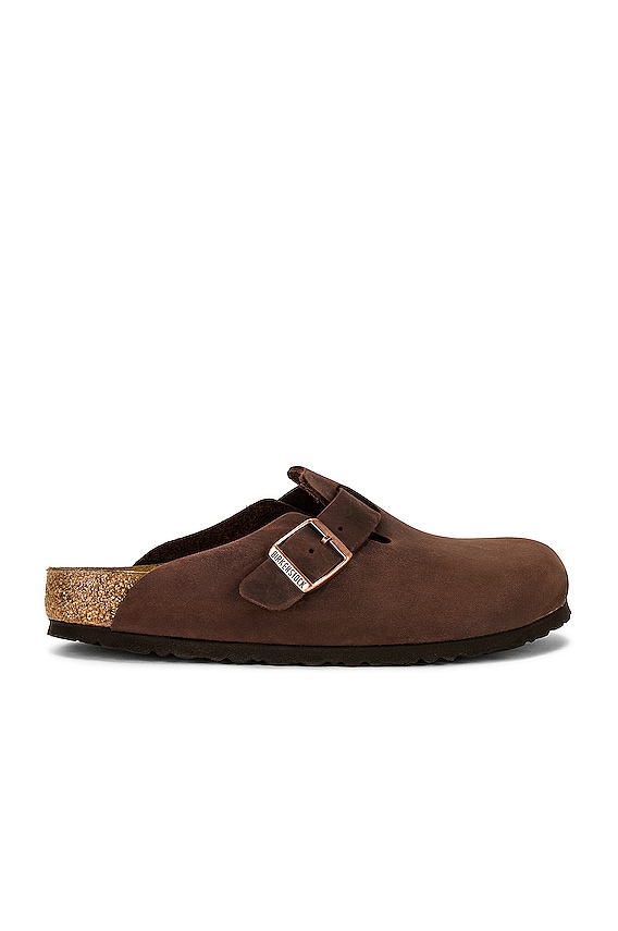 BIRKENSTOCK Boston Soft Footbed in Taupe | FWRD