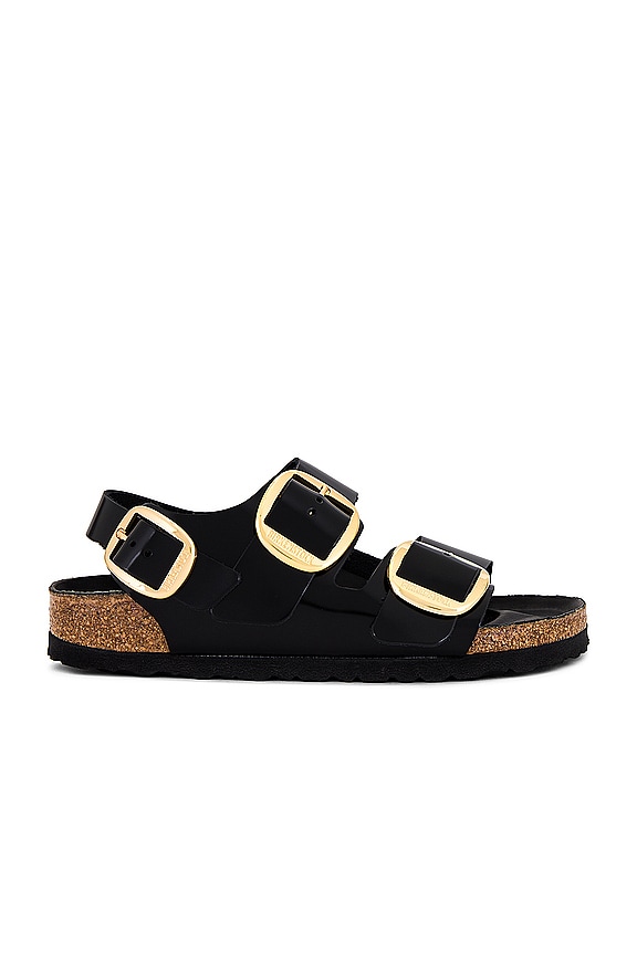 Jimmy Choo Elyn Flat Sandal in Latte & Black | FWRD