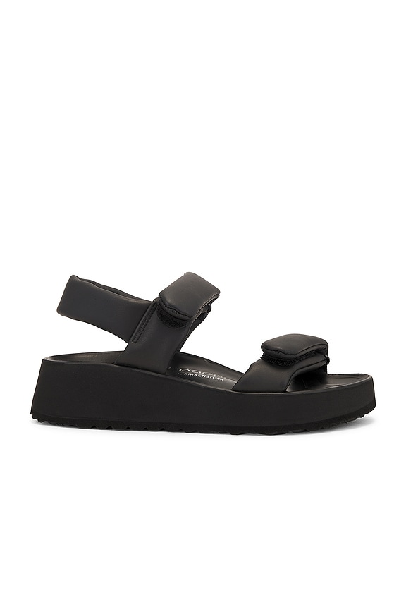 MM6 Maison Margiela Platform Leather Sandals in Black | FWRD
