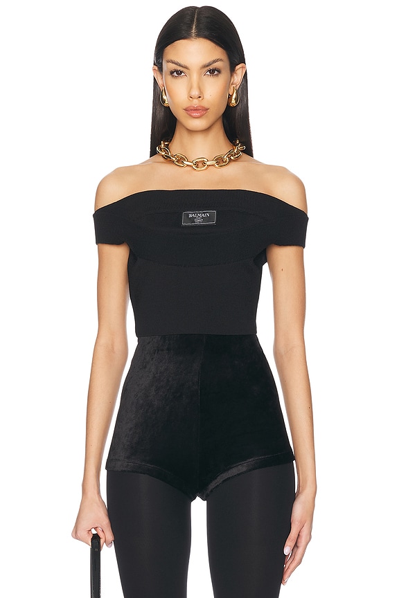 Emilio Pucci Off The Shoulder Top in Fuxia & Arancio | FWRD