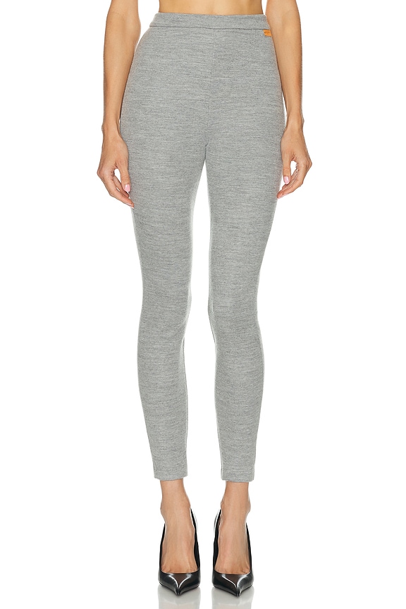Beyond Yoga Spacedye Layered High Waisted Midi Legging in Silver
