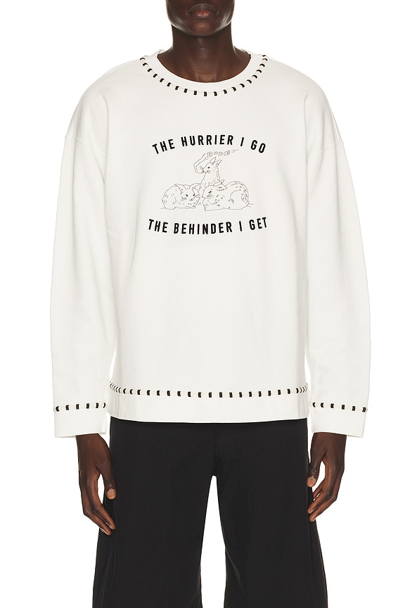 Amiri Oversized Grateful Dead Bear Hoodie in Ivory | FWRD