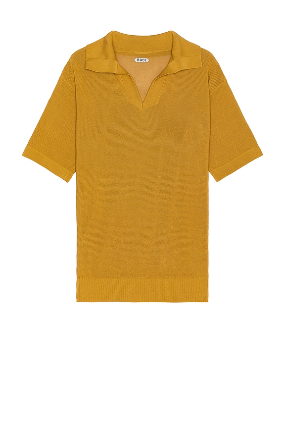 WACKO MARIA Leopard Knit Polo Shirt in Brown | FWRD