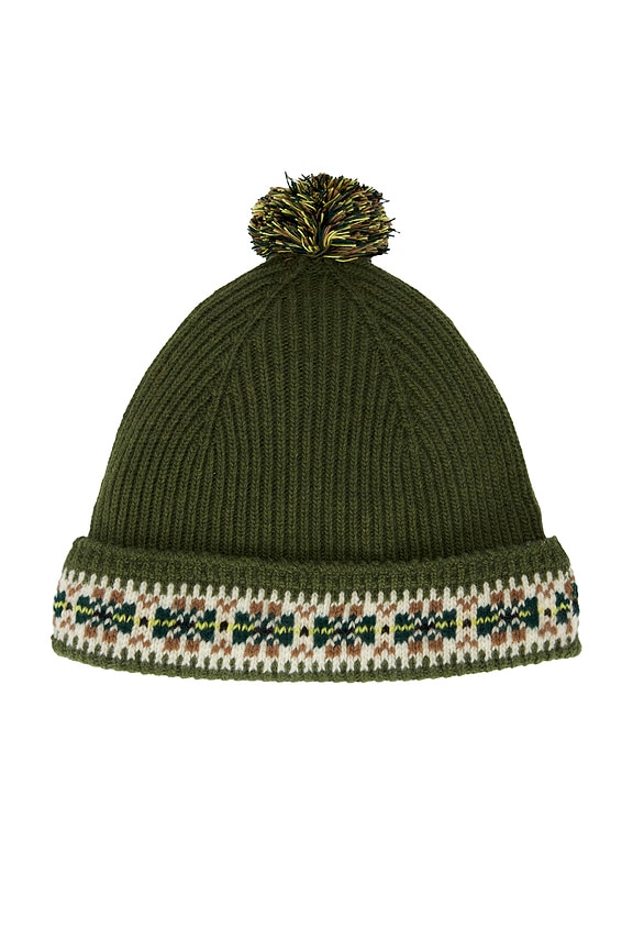 Acne Studios Rainbow Beanie in Coral Red & Green | FWRD