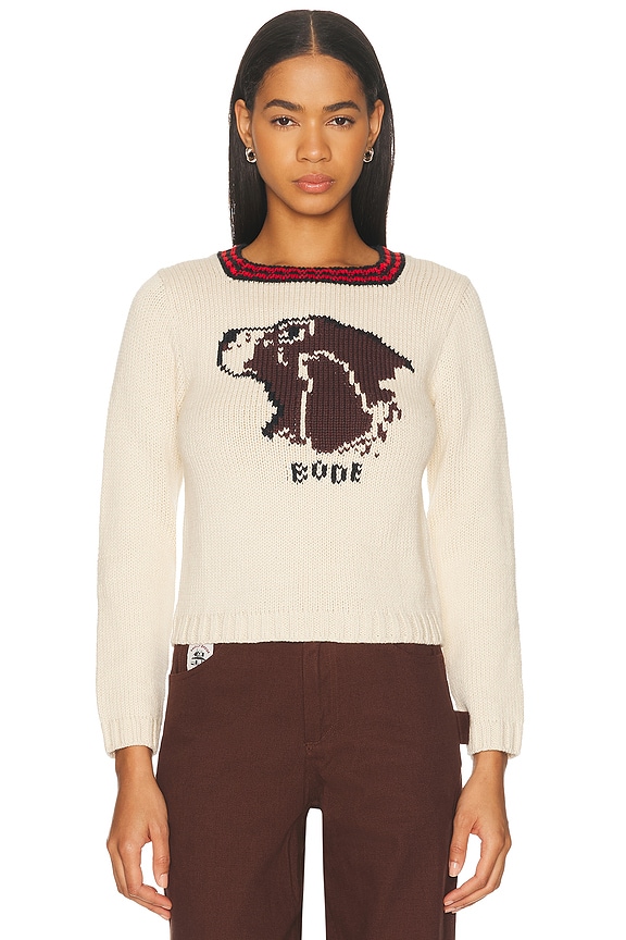 BODE Pony Silhouette Crewneck Sweater in Yellow | FWRD