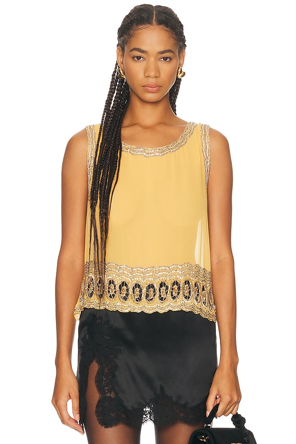 Saks Potts Ditte Top in Neon Green | FWRD