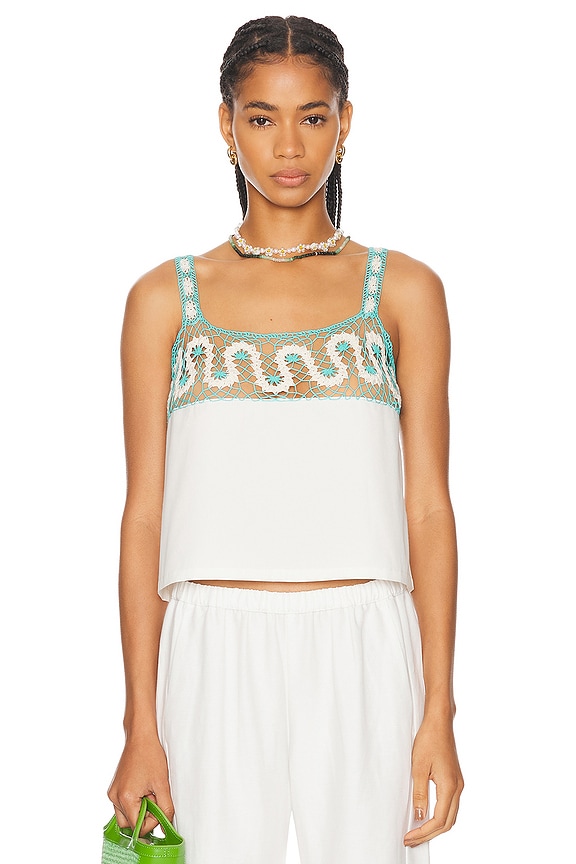 Miaou x Paloma Elsesser Campbell Corset Top in Baroque | FWRD