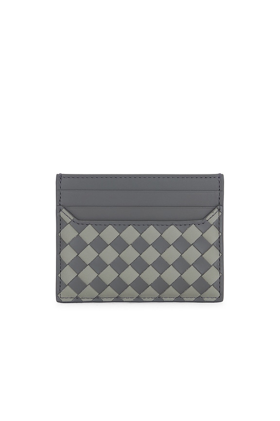Bottega Veneta Card Case With Strap in White & Silver | FWRD