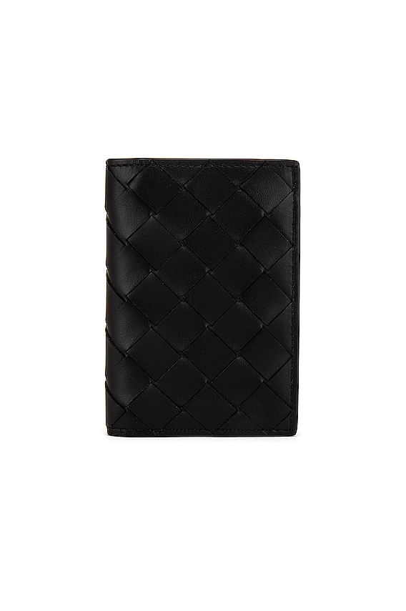Bottega Veneta Card Case With Strap in Acid Kiwi & SIlver | FWRD