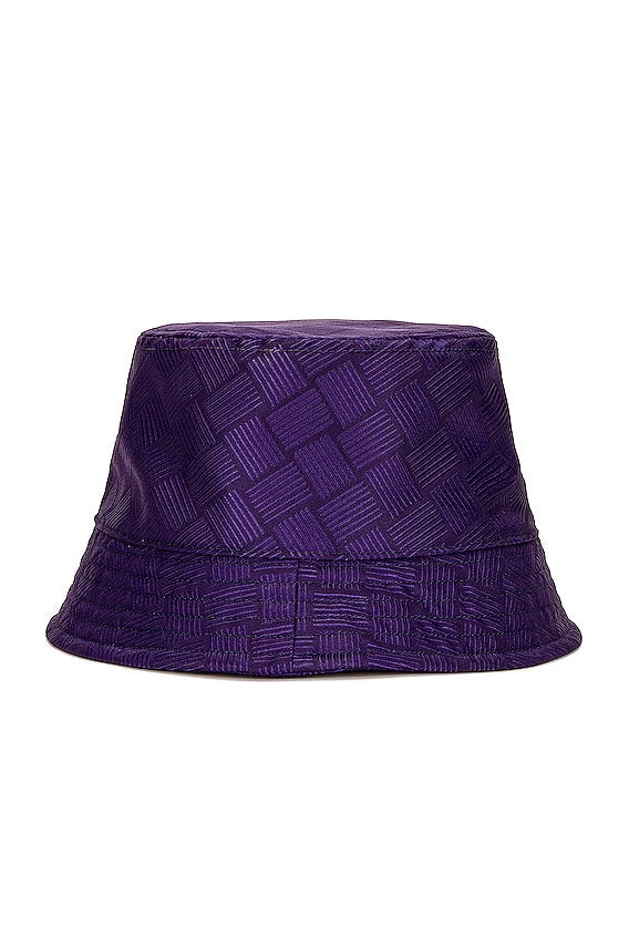 Bottega Veneta Intreccio Jacquard Nylon Hat in Tangerine | FWRD display picture 2