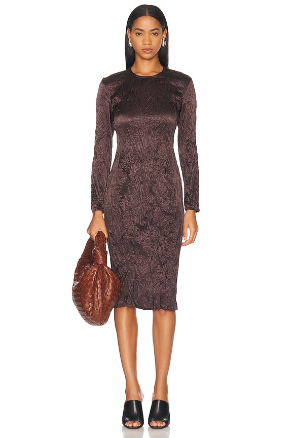 Missoni Long Sleeve Crewneck Midi Dress in Multicolor Black, Pink, White, &  Rust | FWRD