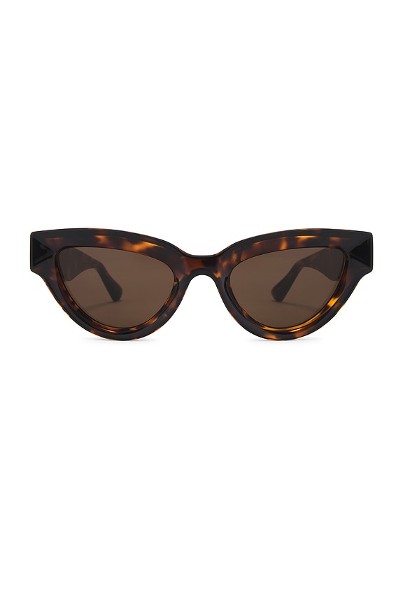 Balenciaga Dynasty Rectangular Sunglasses in Black & Strass