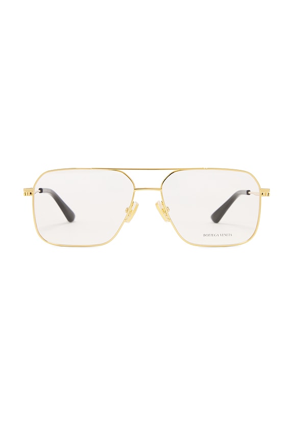 Bottega Veneta Light Ribbon Sunglasses in Shiny Gold | FWRD display picture 1