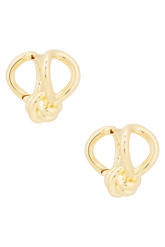 Bottega Veneta Knot Earrings in Gold | FWRD